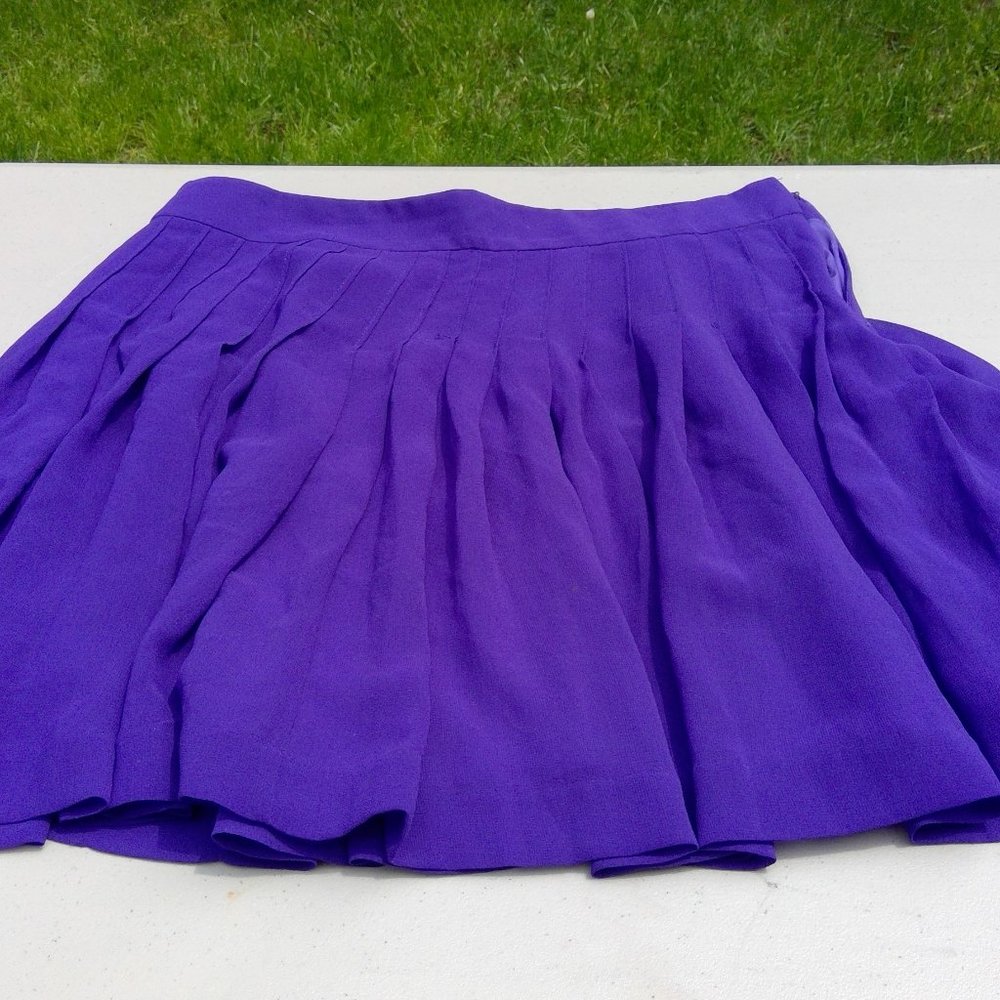 Purple Crepe Swingy Skirt